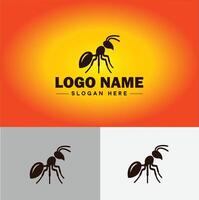 formiga logotipo insetos ícone companhia marca o negócio formiga logotipo modelo editável vetor