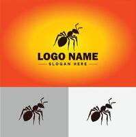 formiga logotipo insetos ícone companhia marca o negócio formiga logotipo modelo editável vetor