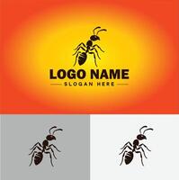 formiga logotipo insetos ícone companhia marca o negócio formiga logotipo modelo editável vetor