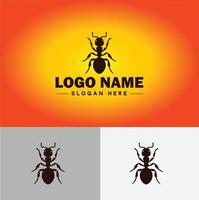 formiga logotipo insetos ícone companhia marca o negócio formiga logotipo modelo editável vetor