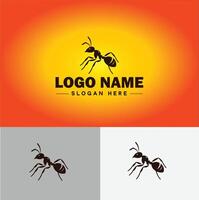 formiga logotipo insetos ícone companhia marca o negócio formiga logotipo modelo editável vetor