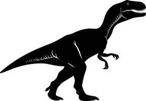 ai gerado silhueta dinossauro Preto cor só vetor