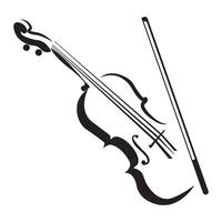 modelo de design de vetor de logotipo de ícone de violino