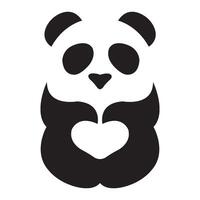 modelo de design de vetor de logotipo de ícone panda