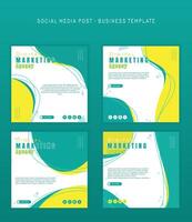 social meios de comunicação postar modelo moderno projeto, para o negócio digital marketing on-line, bandeira e poster vetor