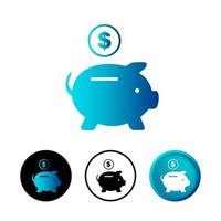 ilustração abstrata do ícone para economizar dinheiro vetor
