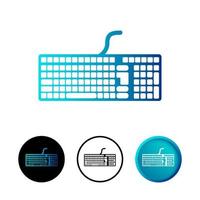 conjunto abstrato de ícones de teclado de computador