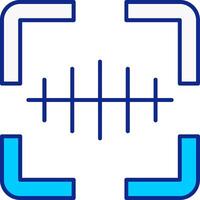 código de barras scanner azul preenchidas ícone vetor