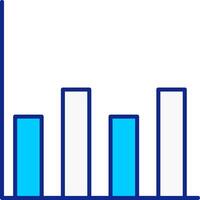 diagrama azul preenchidas ícone vetor