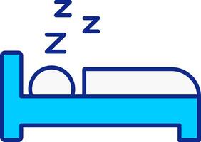 dormir azul preenchidas ícone vetor