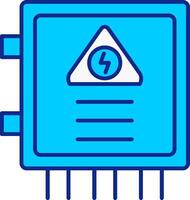 fusível caixa azul preenchidas ícone vetor