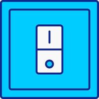 interruptor azul preenchidas ícone vetor