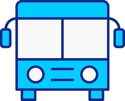 ônibus azul preenchidas ícone vetor