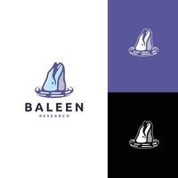 baleia baleen corcunda moderno logotipo Projeto vetor