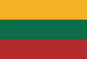 Lituânia bandeira isolado em branco fundo . nacional bandeira do Lituânia. vetor ilustração