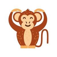macaco animal tropical vetor