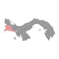 chiriqui província mapa, administrativo divisão do Panamá. vetor ilustração.