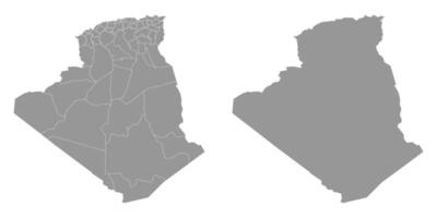 Argélia mapa com administrativo divisões. vetor