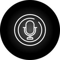microfone círculo vetor ícone