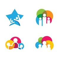 design de imagens de logotipo de cuidado comunitário