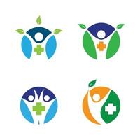 imagens de logotipo de cuidados médicos vetor