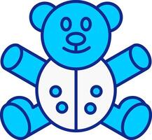 Urso azul preenchidas ícone vetor