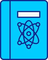 Ciência livro azul preenchidas ícone vetor