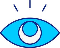 olho azul preenchidas ícone vetor