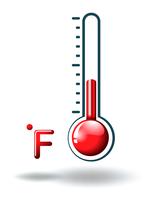 Uma escala de Fahrenheit vetor