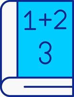 matemática livro azul preenchidas ícone vetor