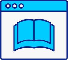 ebook azul preenchidas ícone vetor
