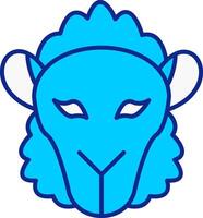 ovelha azul preenchidas ícone vetor