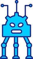 robótica azul preenchidas ícone vetor
