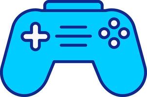 controle de video game azul preenchidas ícone vetor