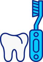 elétrico escova de dente azul preenchidas ícone vetor