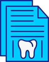 dental registro azul preenchidas ícone vetor