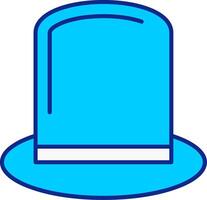 topo chapéu azul preenchidas ícone vetor