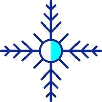 floco de neve azul preenchidas ícone vetor