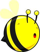 turbilhão caprichoso abelha ilustração - uma jardim sarau do alegre asas vetor