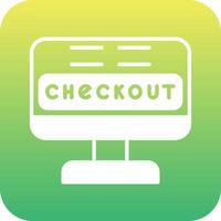 ícone de vetor de checkout