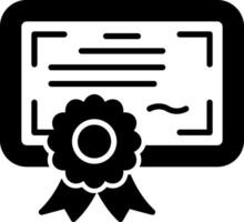 ícone de vetor de certificado