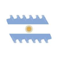 Vetor da bandeira da Argentina com estilo pincel aquarela