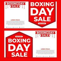 modelo de banner de promoção de venda de boxing day vetor