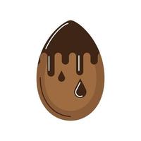 Feliz Páscoa Derretida Desenho de Ovos de Chocolate Estilo Isolado vetor