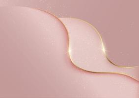 fundo abstrato luxuoso gradiente de ouro rosa moderno com brilho de ponto. vetor