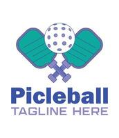 design de logotipo de pickleball vetor