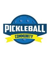 pickleball comunidade logotipo vetor