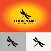 libélula logotipo vetor arte ícone gráficos para companhia marca o negócio ícone libélula logotipo modelo