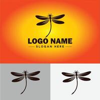 libélula logotipo vetor arte ícone gráficos para companhia marca o negócio ícone libélula logotipo modelo