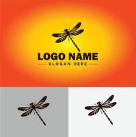 libélula logotipo vetor arte ícone gráficos para companhia marca o negócio ícone libélula logotipo modelo